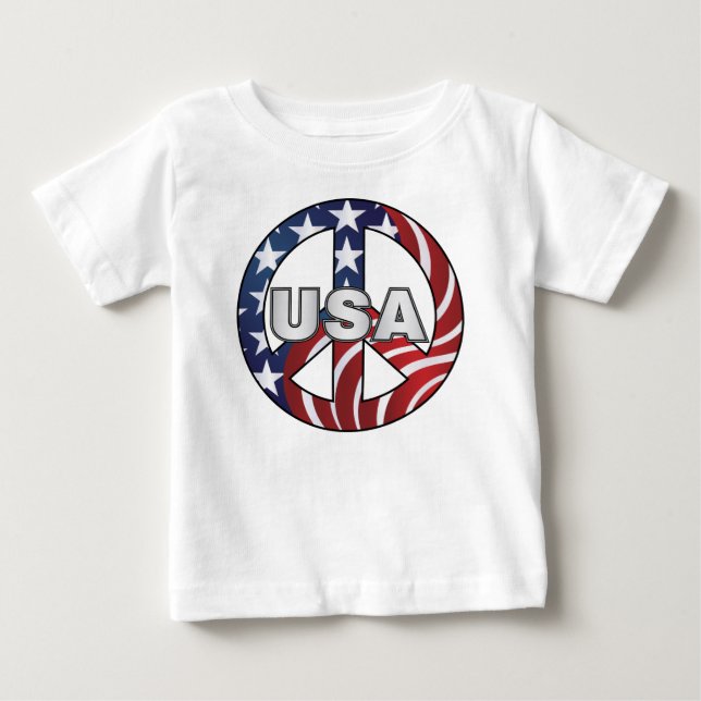 USA-Fredstecken Tee Shirt (Framsida)