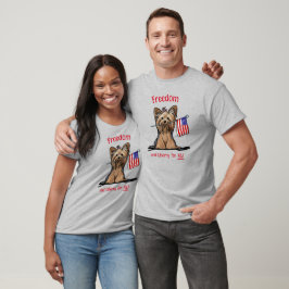 USA Freedom Yorkie Terrier T Shirt