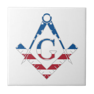 USA Freemasonic-symbol Kakelplatta