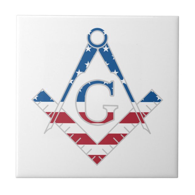 USA Freemasonic-symbol Kakelplatta (Framsidan)