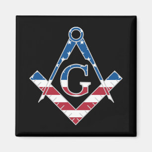 USA Freemasonic-symbol Magnet