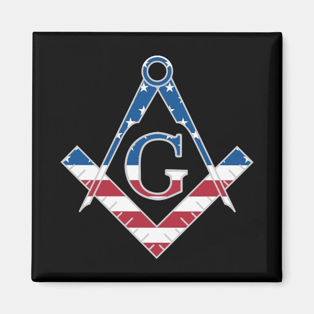 USA Freemasonic-symbol Magnet (Framsidan)