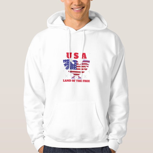 USA - Fria delstatens territorium Hoodie (Framsida)