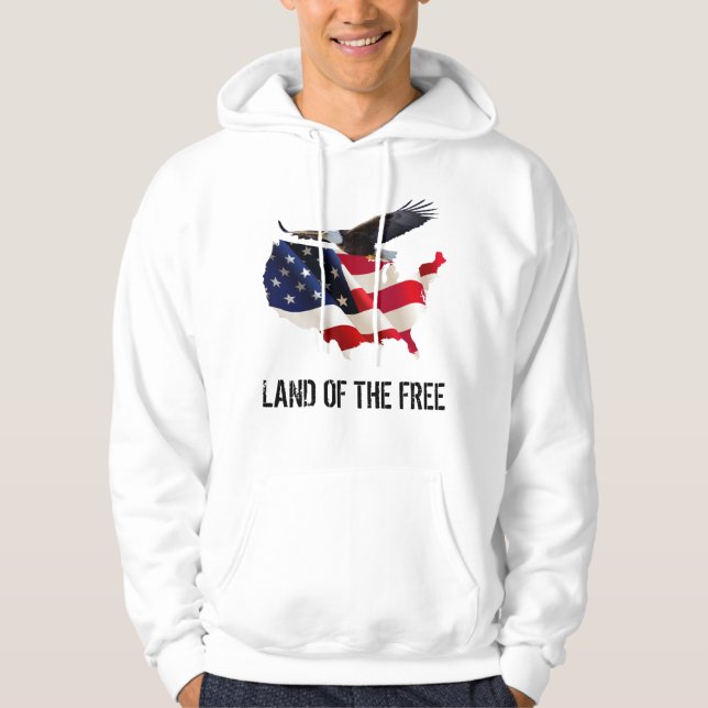 USA - Fria delstatens territorium Sweatshirt Med Luva (Framsida)
