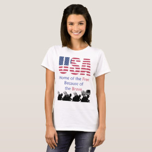 USA - Fria husets hem På grund av Modiga T Shirt