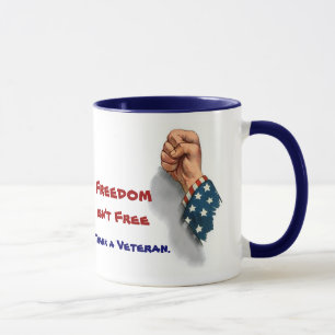 USA Frihet och veteraner Patriotic Mugg