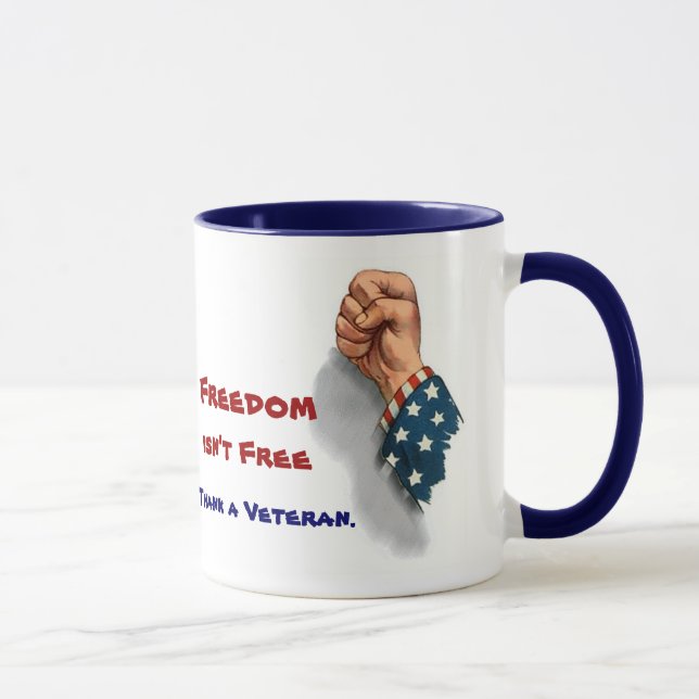 USA Frihet och veteraner Patriotic Mugg (Höger)