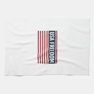 USA Frihet Patriotisk Flagga Stil Vektor Design_1 Kökshandduk