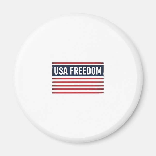 USA Frihet Patriotisk Flagga Stil Vektor Design_1 Magnet (Framsidan)