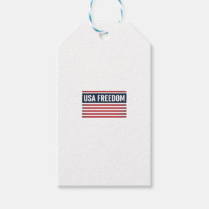 USA Frihet Patriotisk Flagga Stil Vektor Design_1 Presentetikett