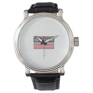 USA Frihets Patriotiska Flagga Stil Vektor Design_ Armbandsur