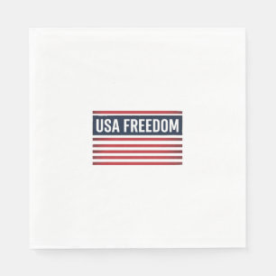 USA Frihets Patriotiska Flagga Stil Vektor Design_ Pappersservett