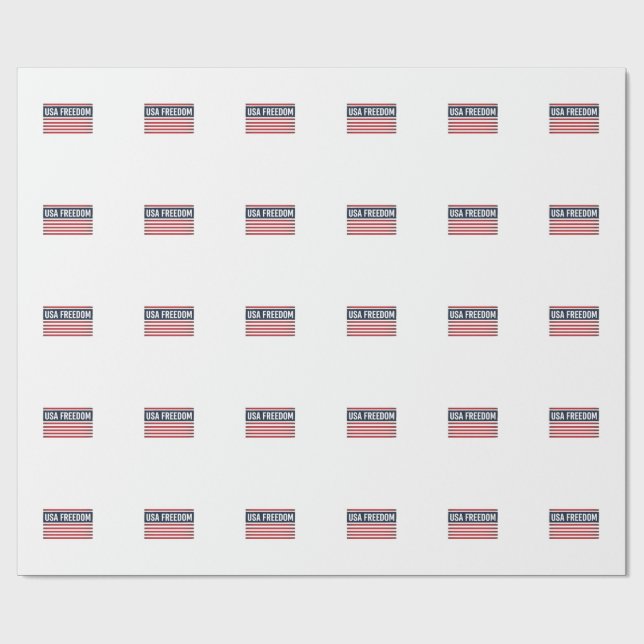 USA Frihets Patriotiska Flagga Stil Vektor Design_ Presentpapper (Platt)