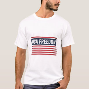 USA Frihets Patriotiska Flagga Stil Vektor Design_ T Shirt