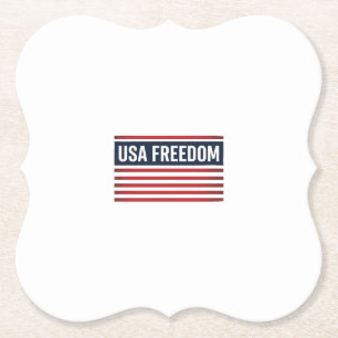 USA Frihets Patriotiska Flagga Stil Vektor Design_ Underlägg Papper