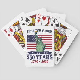 USA Frihetsgudinnan 250 år 1776-2026 Casinokort