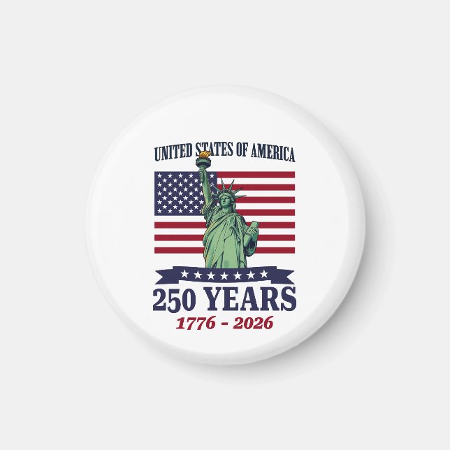 USA Frihetsgudinnan 250 år 1776-2026 Magnet (Framsidan)