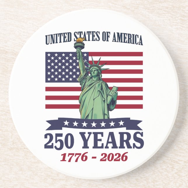 USA Frihetsgudinnan 250 år 1776-2026 Underlägg (Framsidan)