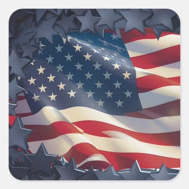 USA FYRKANTIGT KLISTERMÄRKE (Framsida)