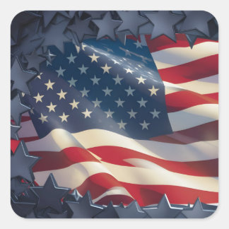 USA FYRKANTIGT KLISTERMÄRKE
