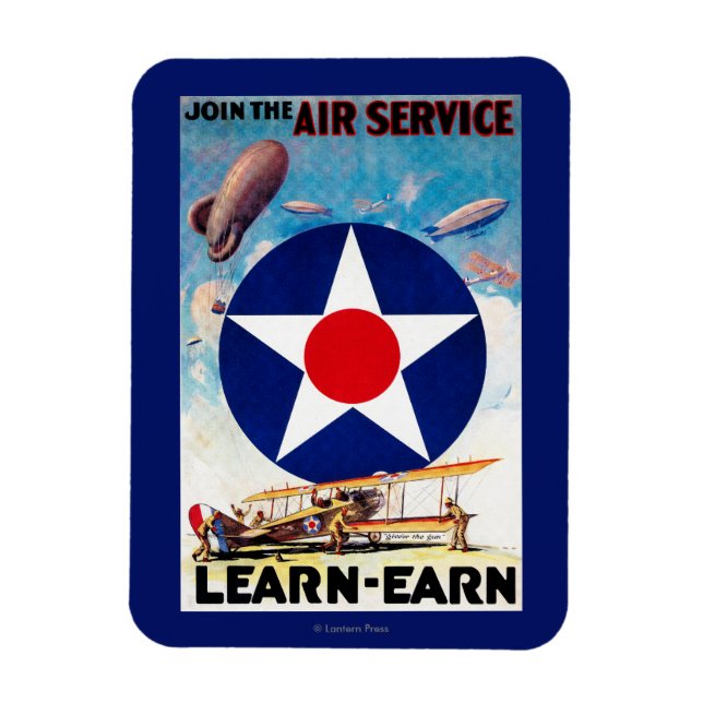USA - Gå med Luft Service Ljudfil-Earn - USA Magnet (Vertikal)