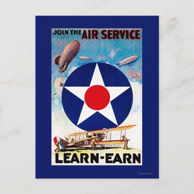 USA - Gå med Luft Service Ljudfil-Earn - USA Vykort (Framsida)