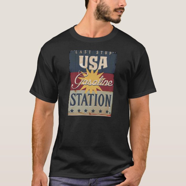 usa gas station t shirt (Framsida)