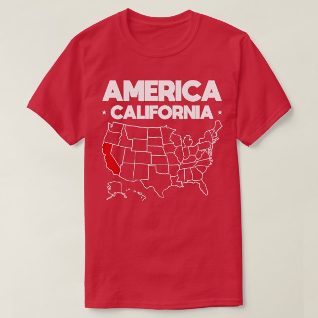 USA-gåva Kalifornien-stat T Shirt (Design framsida)