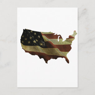 USA-gåvor från flagga/karta, lägg till dina bakgru Vykort