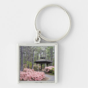 USA, Georgia, Pine Mountain. Ett lusthus bland Fyrkantig Silverfärgad Nyckelring