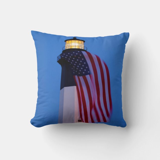 USA, Georgia, Tybee Island, Flaggan vajande 2 Kudde (Framsida)