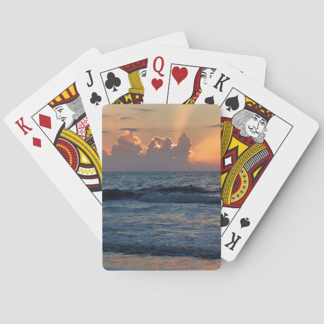USA, Georgia, Tybee Island, Tybee Island-stranden Spelkort (Baksidan)