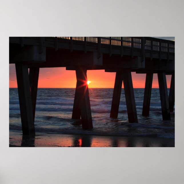 USA, Georgia, Tybee Island, Tybee Pier Poster (Framsidan)