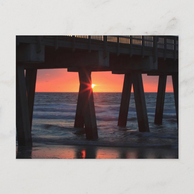 USA, Georgia, Tybee Island, Tybee Pier Vykort (Framsida)