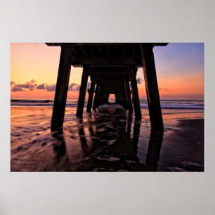 USA, Georgien, Tybee Island, Pier at Tybee Island Poster