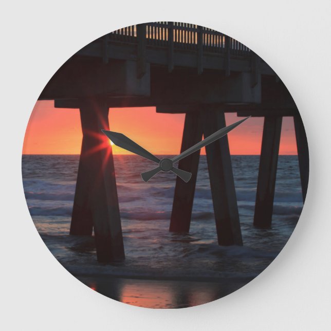 USA, Georgien, Tybee Island, Tybee Pier Stor Klocka (Framsida)