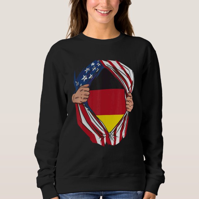 USA Germany Flag German American Von Steuben Day 3 T Shirt (Framsida)