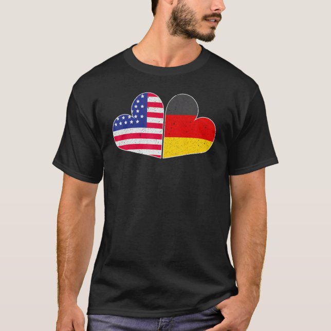 USA Germany Flag German American Von Steuben Day 5 T Shirt (Framsida)