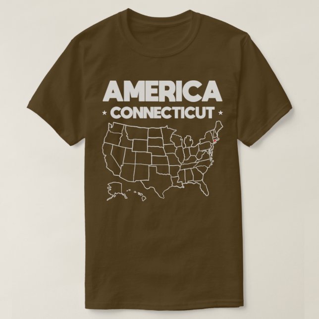 USA gift Connecticut State T Shirt (Design framsida)