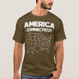 USA gift Connecticut State T Shirt