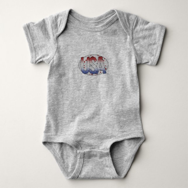 USA Glänsande och Stjärnor Textkonst   T Shirt (Framsida)