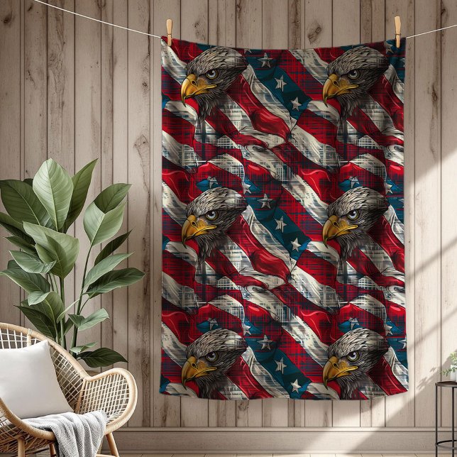 USA Glory Blanket Eagle and Flag for July 4th Fleecefilt (USA Glory Blanket Eagle and Flag for July 4th)