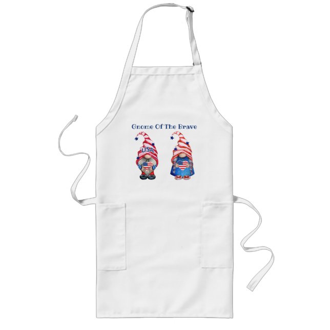 USA Gnome Apron Långt Förkläde (Framsidan)