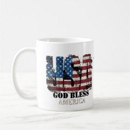USA God Bless America Kaffemugg