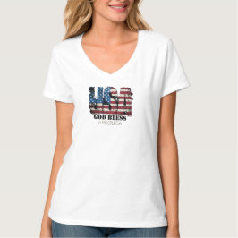 USA God Bless America  T Shirt