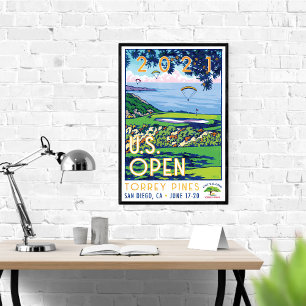 USA Golf Open 2021 TORREY GRÄS-gåvor Poster