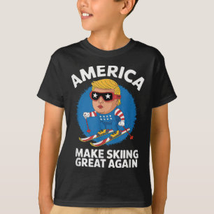 USA Gör Underbar igen Donald Trump Apres Ski T Shirt