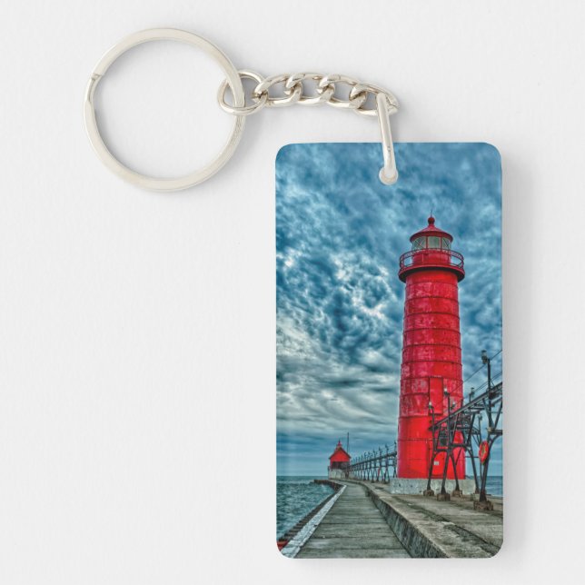 USA, Grand Haven, Michigan, fyr (Framsidan)