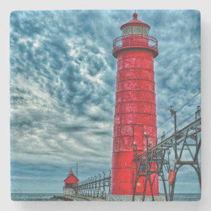 USA, Grand Haven, Michigan, fyr Stenunderlägg