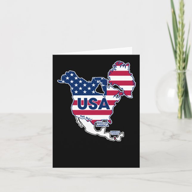 Usa = Grönland + Kanada + Bukt + Kanal Kort (Framsida)